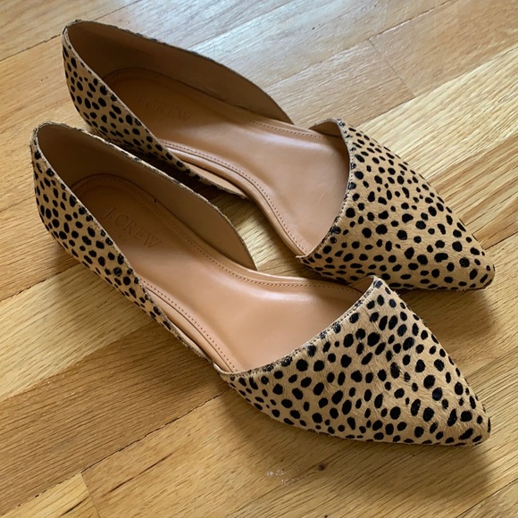 J. Crew Shoes - J Crew Calf Hair Leopard Print Flats
